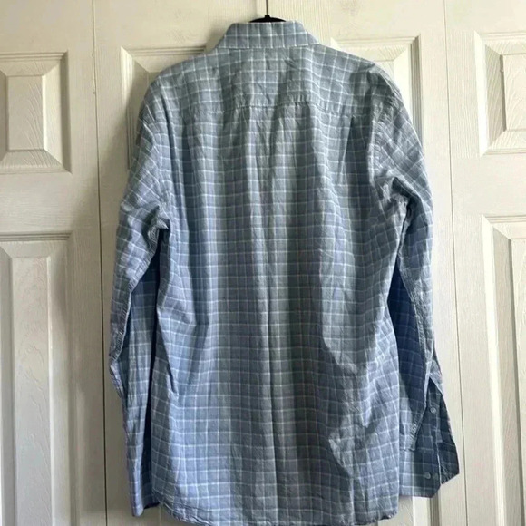 Peter Millar Collection | Blue Plaid Shirt | Long Sleeve Cotton | size L - Picture 4 of 4